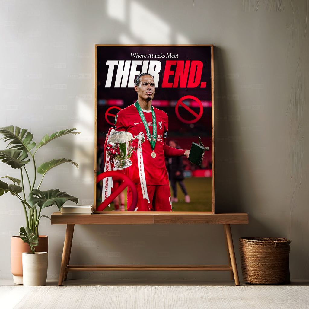 Virgil van Dijk 'Attack Meets End' Poster