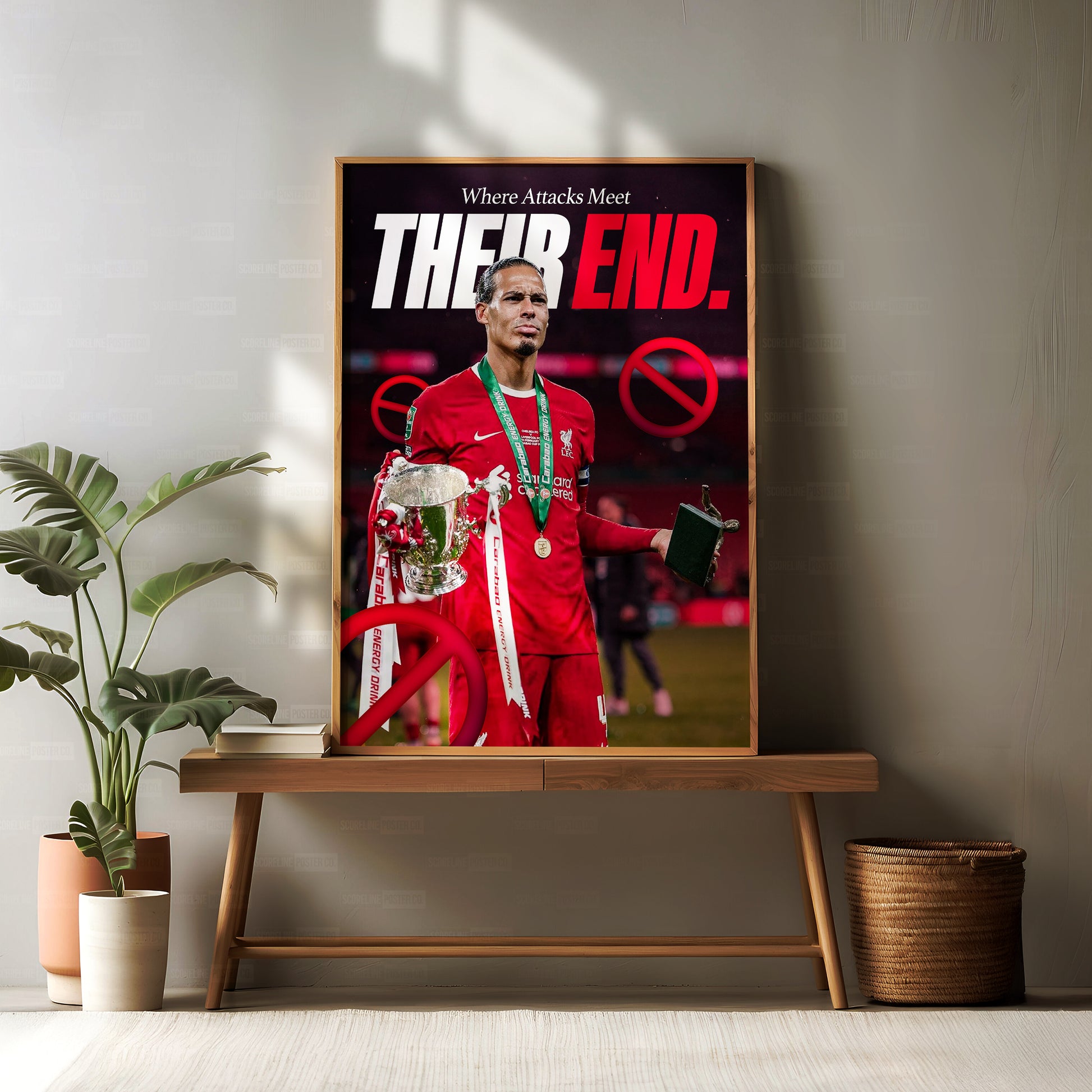 Virgil van Dijk 'Attack Meets End' Poster