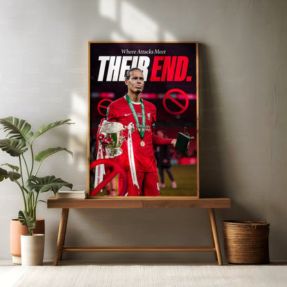 Virgil van Dijk 'Attack Meets End' Poster
