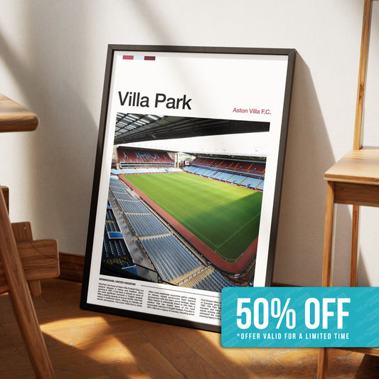 Aston Villa Park Stadium Poster