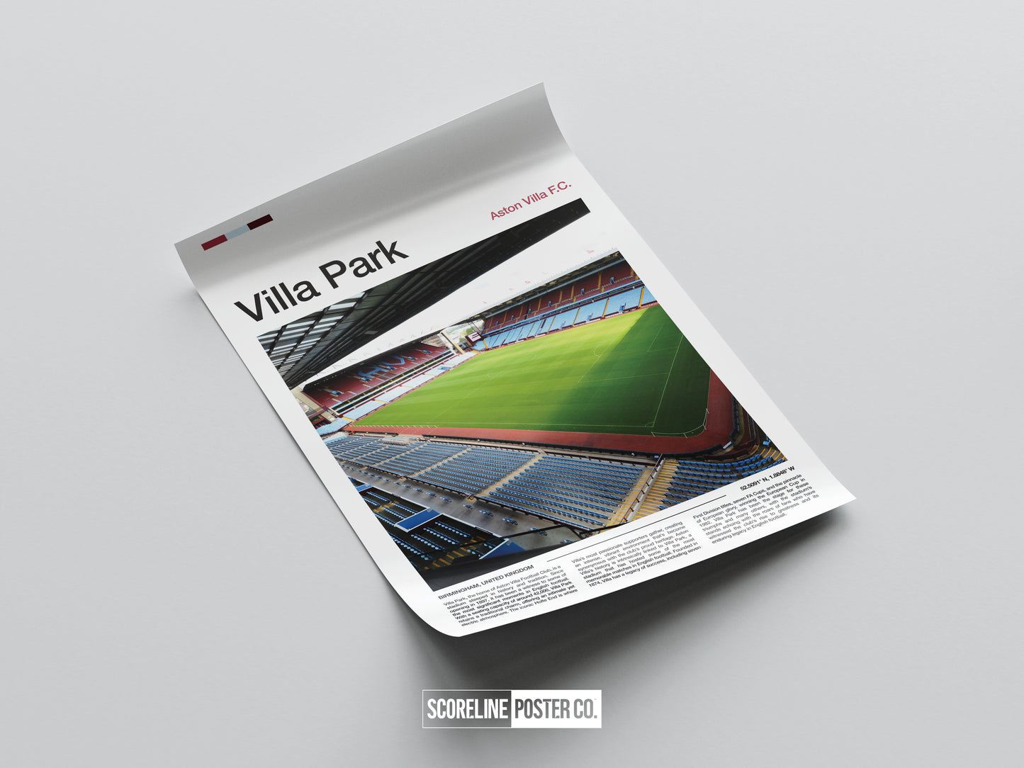 Aston Villa Park Stadium Poster