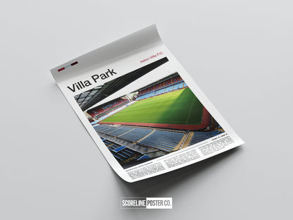 Aston Villa Park Stadium Poster