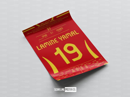 Lamine Yamal Euros Shirt Poster