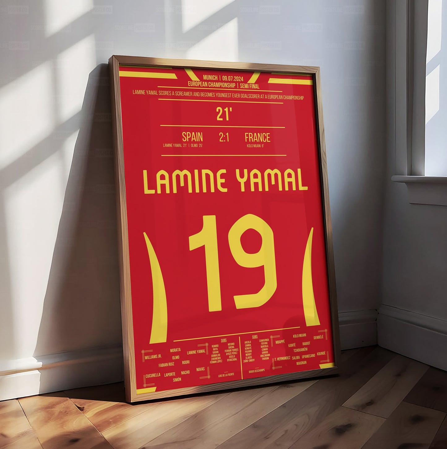 Lamine Yamal Euros Shirt Poster