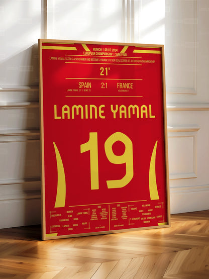 Lamine Yamal Euros Shirt Poster