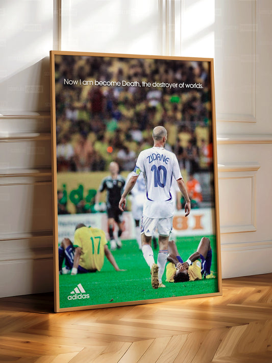 Zinedine Zidane 'Destroyer Of Worlds' Poster