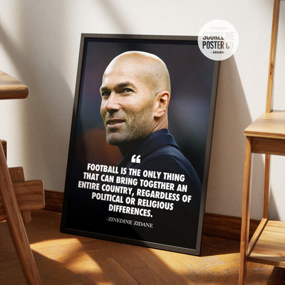 Zinedine Zidane 'Quote' Poster