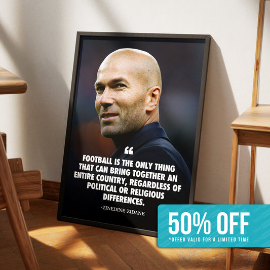 Zinedine Zidane 'Quote' Poster