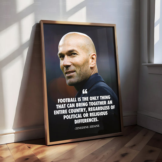 Zinedine Zidane 'Quote' Poster