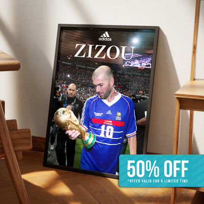 Zinedine Zidane 'World Cup' Poster