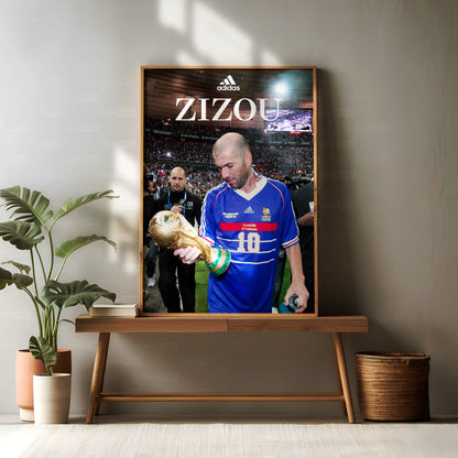 Zinedine Zidane 'World Cup' Poster