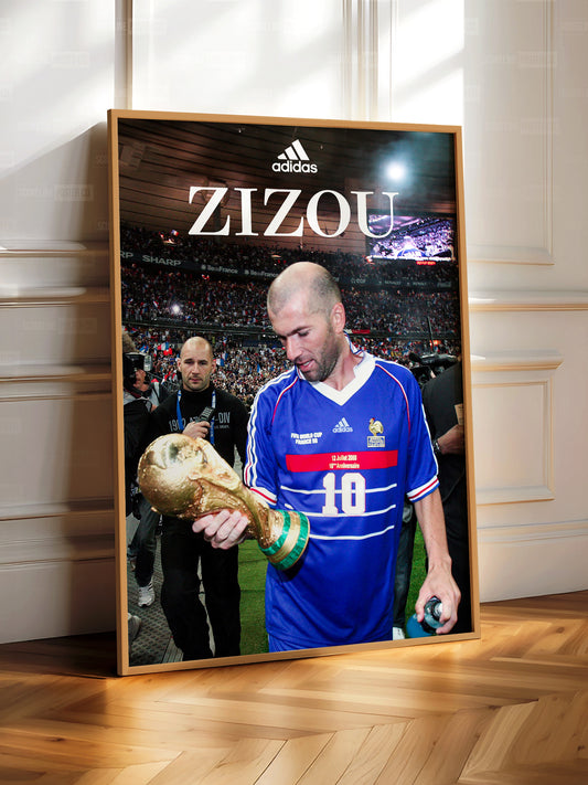 Zinedine Zidane 'World Cup' Poster