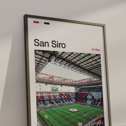 AC Milan San Siro Stadium Poster