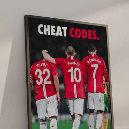 Tevez, Rooney & Ronaldo 'Cheat Codes' Poster