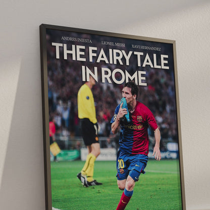 Lionel Messi 'Fairy Tale In Rome' Poster