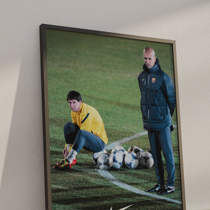 Messi & Guardiola 'Practice Makes Perfect' Poster